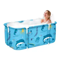 OFERTABKN - Bañera Plegable Portátil Adultos Y Niños Balde Spa 110×55cm