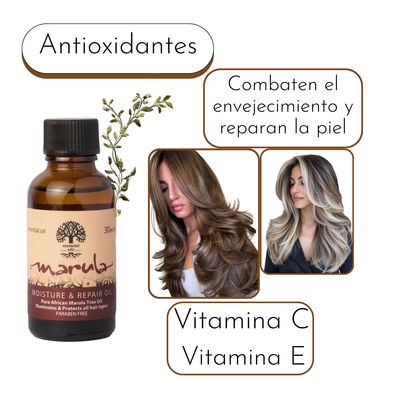 Imagen 2 del producto Aceite Essential Oil Marula Moisture Repair oil 30ml Brillo Suavidad Protección