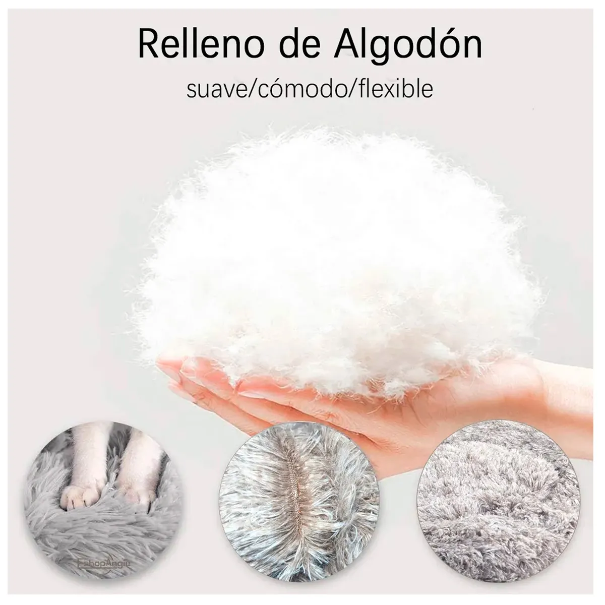 OFERTABKN - Cama Perro Mascota Antiestres Felpa Confortable 67cm