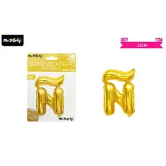 GENERICO - Globo metálico dorado 40cm letra Ñ