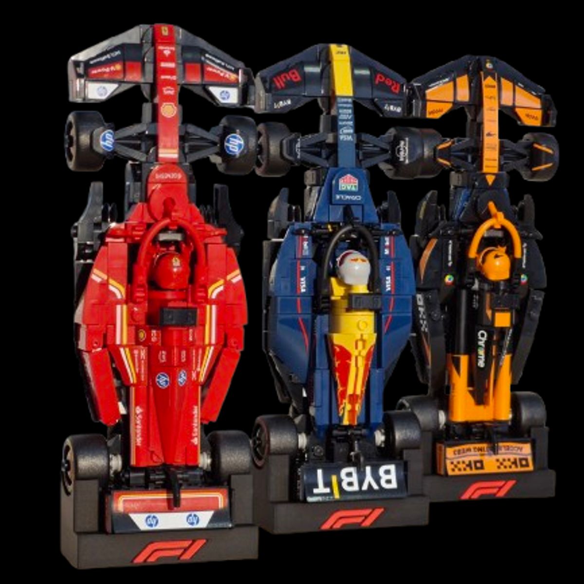 GENERICO - Soporte vertical Legó F1 pack de 3