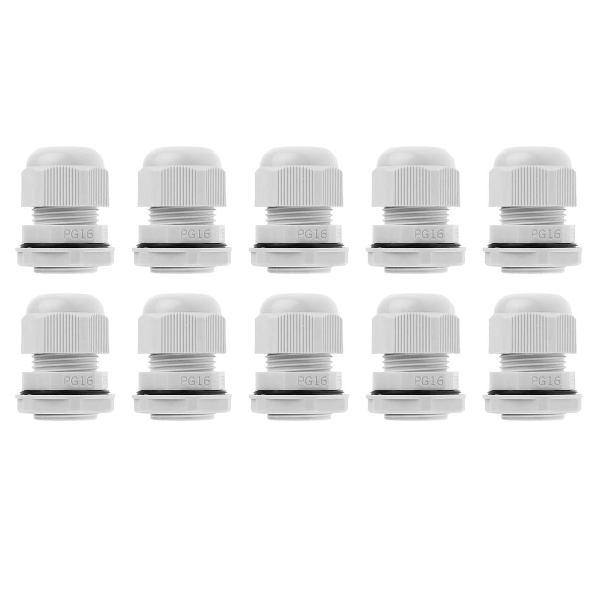 SOLIOT - Prensa Estopa Pg16 Ip68 (8.5 - 14mm) Blanco 10 Unidades
