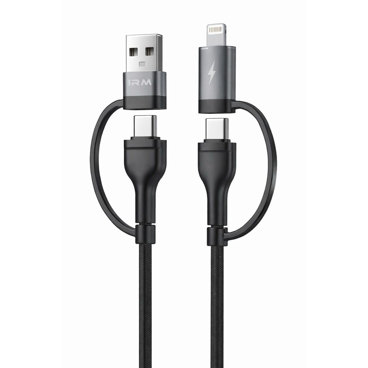 GENERICO - Cable De Datos Múltiple Compatible Usb Usb-c Ligtning 4 En 1