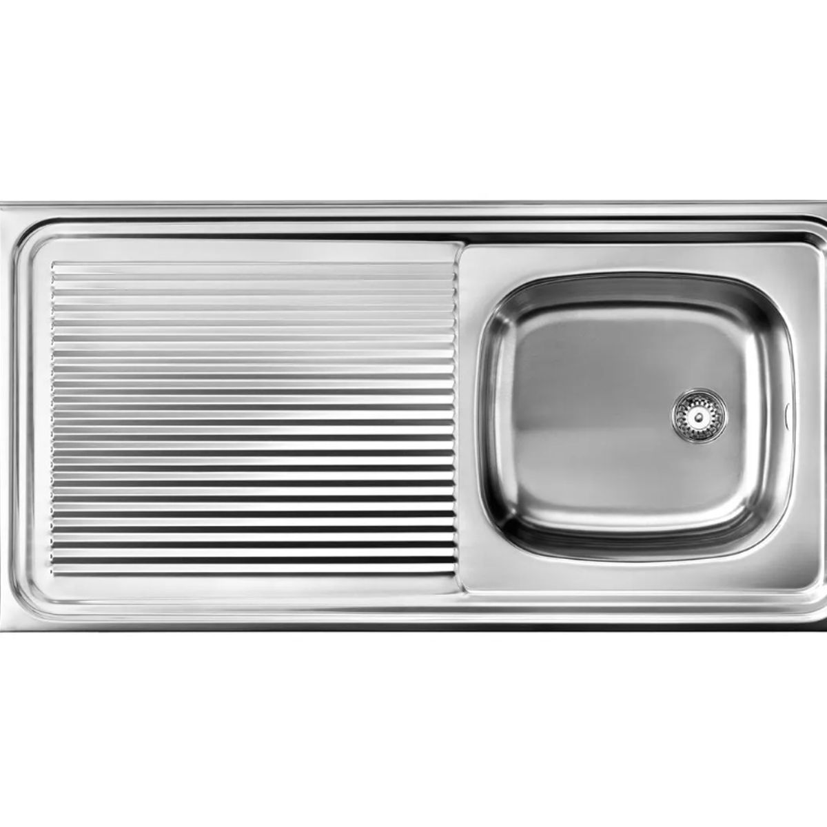 GENERICO - LAVAPLATO AC.INOX 100MM 1 CUBET SEC.IZQ 1 PERF.