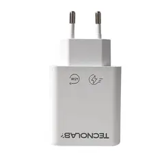 TECNOLAB - Cargador Ultra Rápido 45W QC 3.0 TL810 Doble Puerto