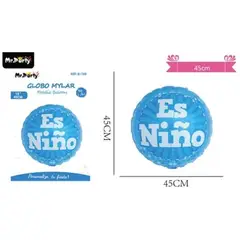 GENERICO - Globo metalizado baby shower es niño 45cm