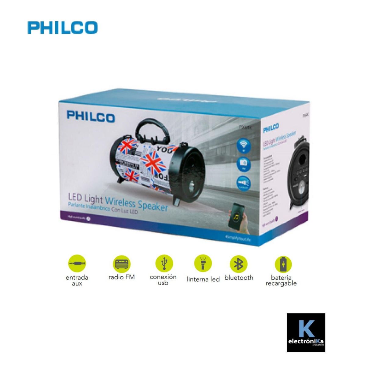 PHILCO - Parlante Bazooka Bluetooth UK Philco