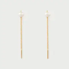 PDPAOLA - Aros Perla Lyra Baño de Oro