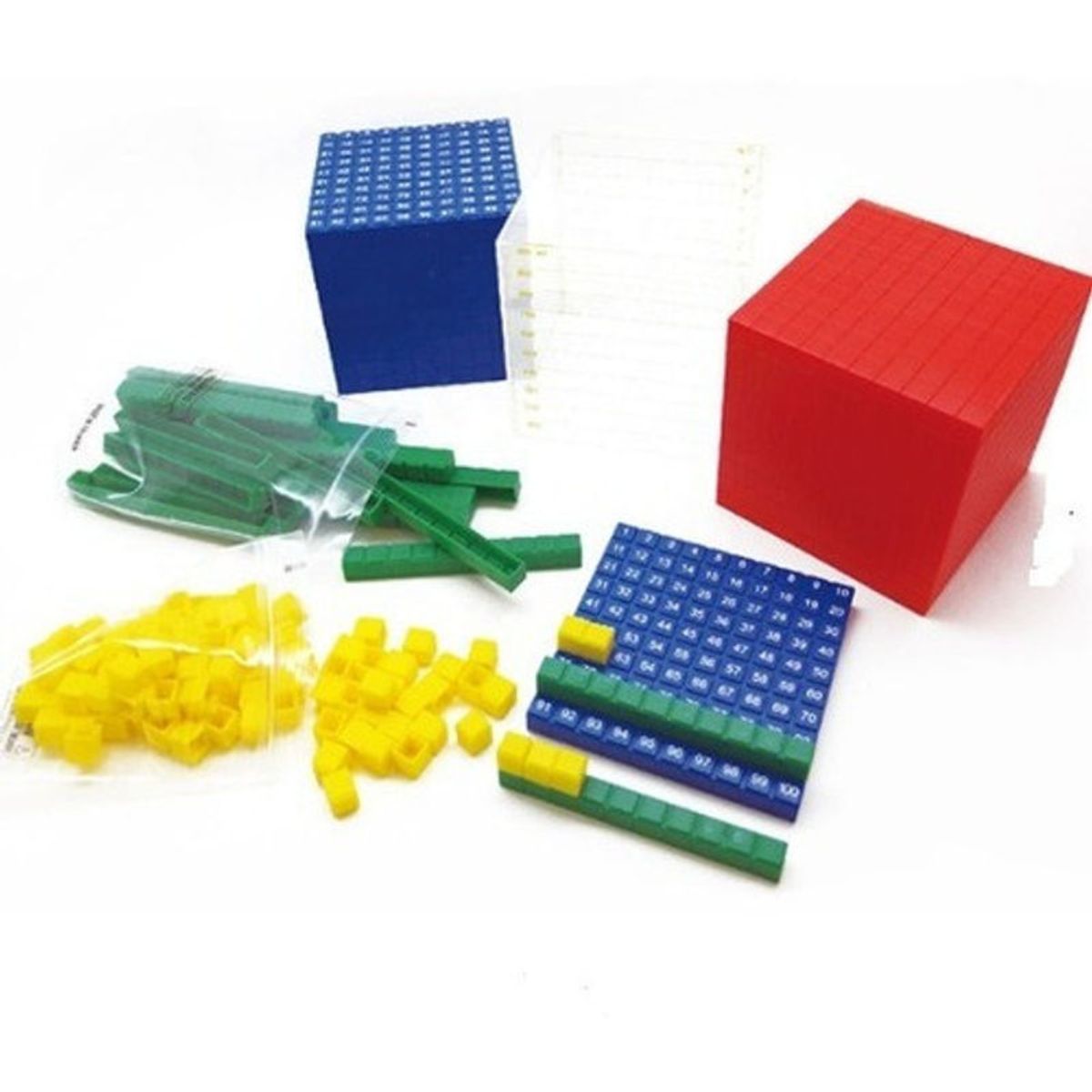 LA PRINCESITA - Bloques Base 10 Base 1000 Método Singapur 132 Piezas Color Colores