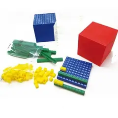 LA PRINCESITA - Bloques Base 10 Base 1000 Método Singapur 132 Piezas Color Colores