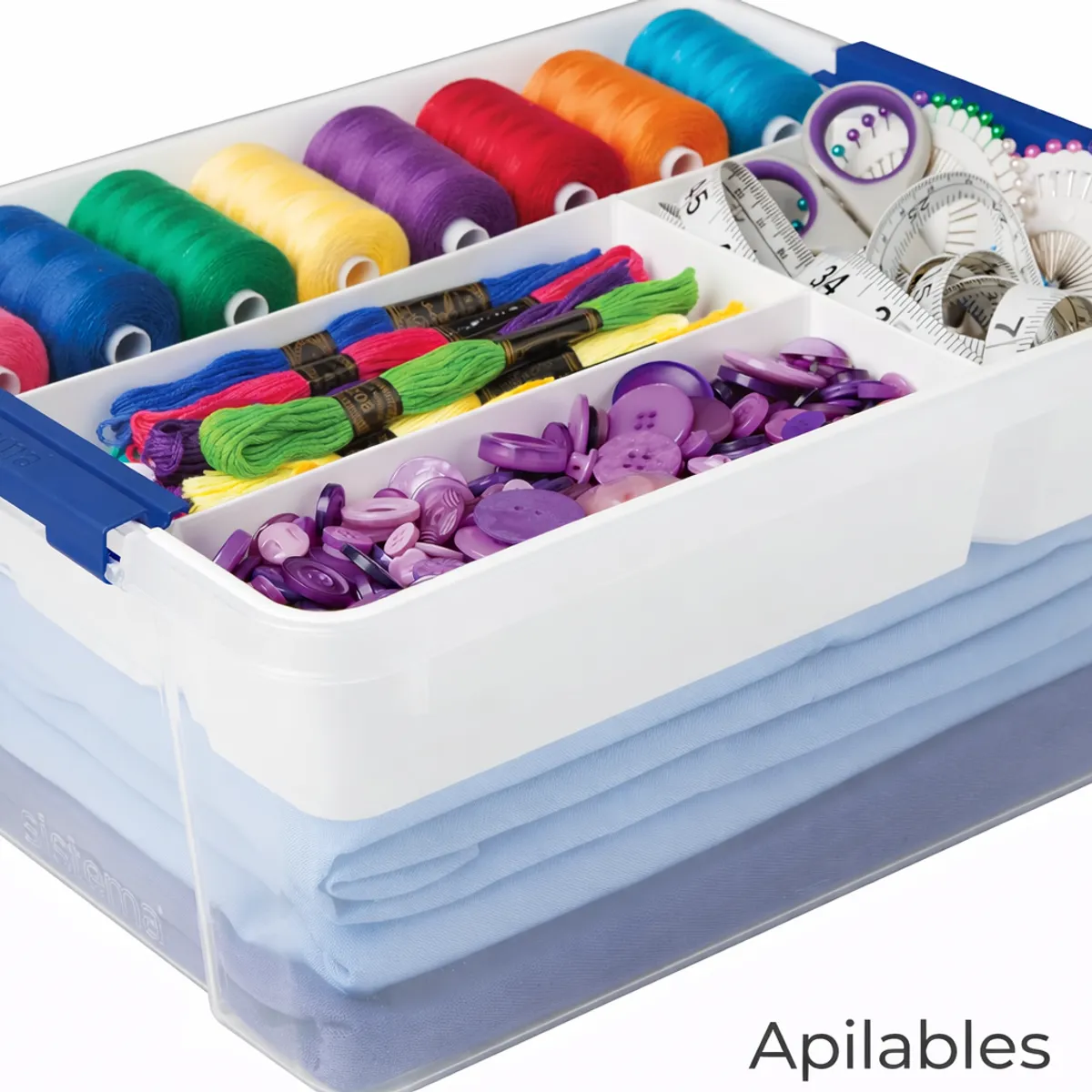 SISTEMA - Caja  de Organización Sistema de 2 Niveles de 7,9 Lts - Fabricado en Nueva Zelandia