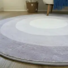 TODOHOGAR SANTIAGO DE CHILE - Alfombra De Felpa Con Antideslizante - Circulo Lila