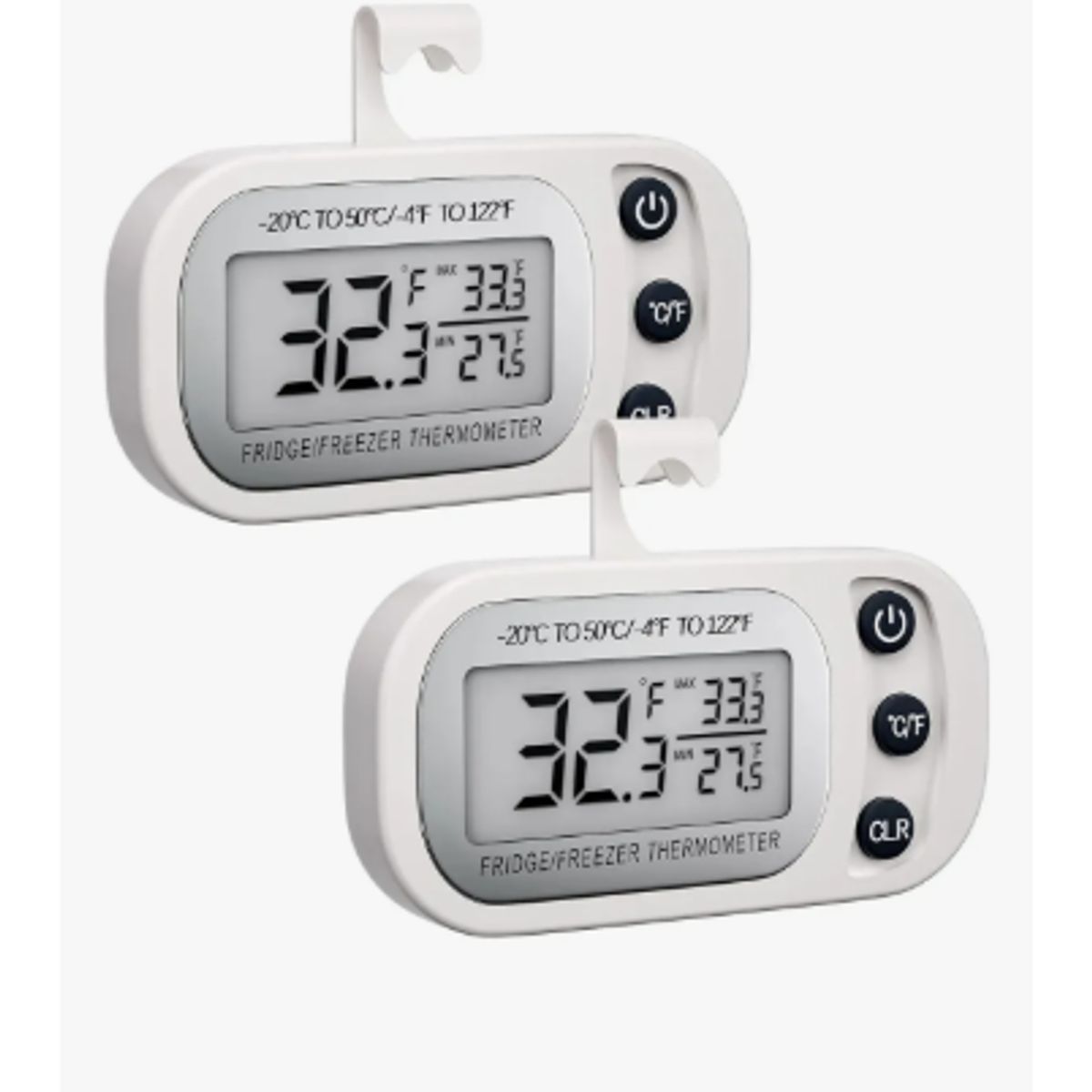 GENERICO - 2pcs Termómetro Para Heladera Digitales Para Cocina 2pcs Blanco