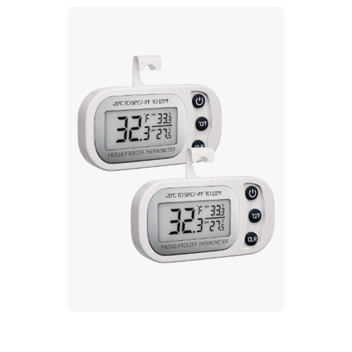 GENERICO - 2pcs Termómetro Para Heladera Digitales Para Cocina 2pcs Blanco