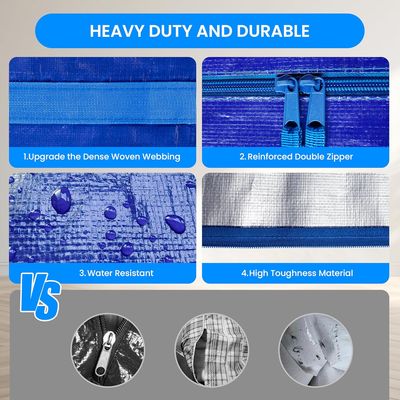 Imagen 2 del producto Pack6 Bolsas De Mudanza Y Almacenamiento Extra Grande 100lts Azul