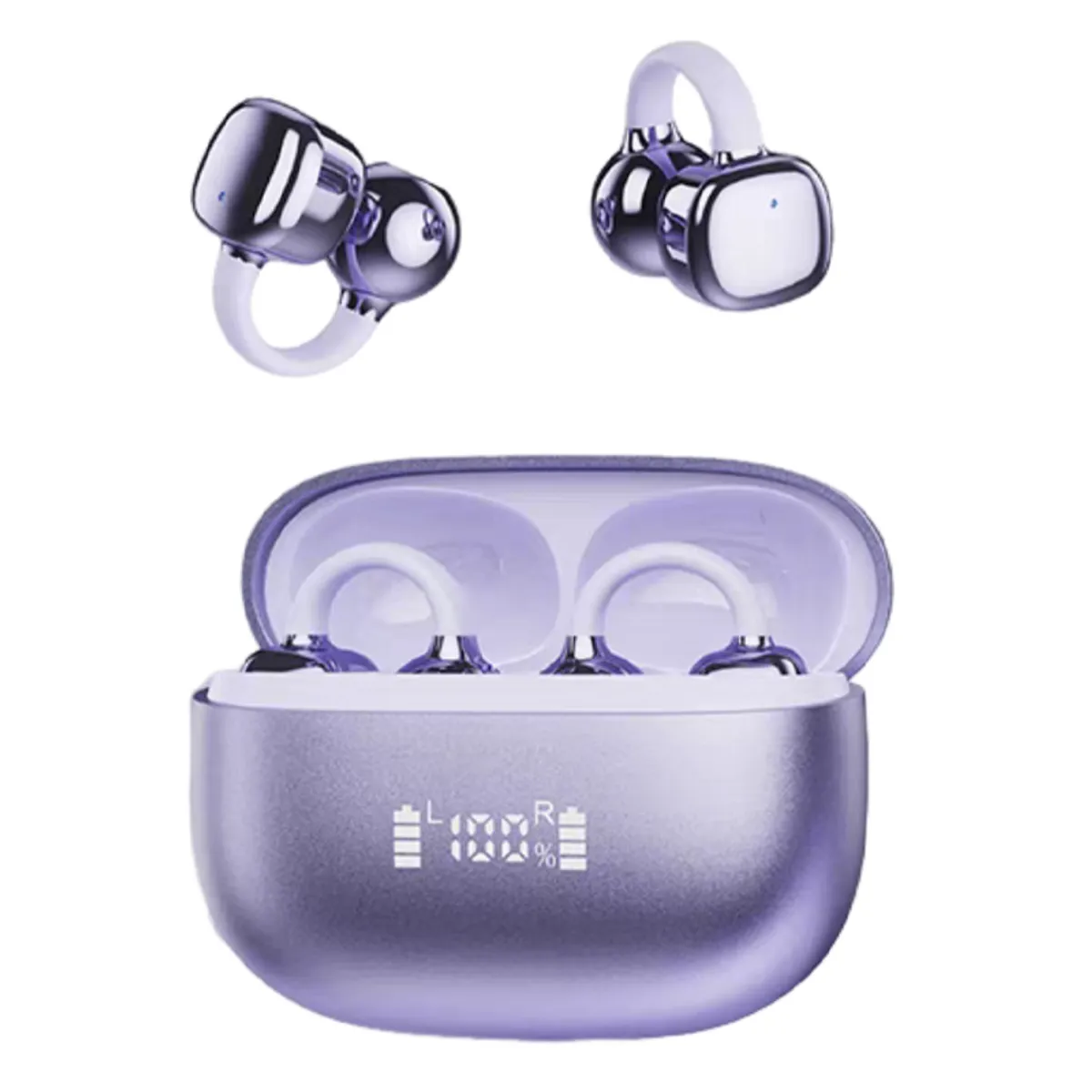 LENOVO - Audífonos Lenovo Clip Plus RS119 TWS  Bluetooth 6.0 - Morado