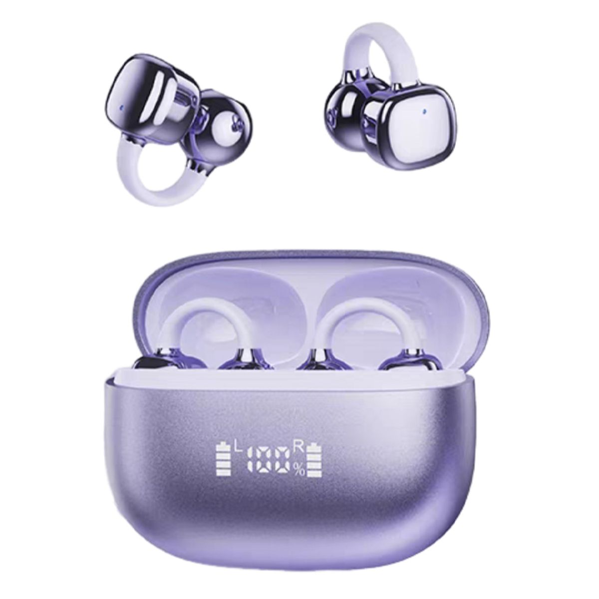 LENOVO - Audífonos Lenovo Clip Plus RS119 TWS  Bluetooth 6.0 - Morado