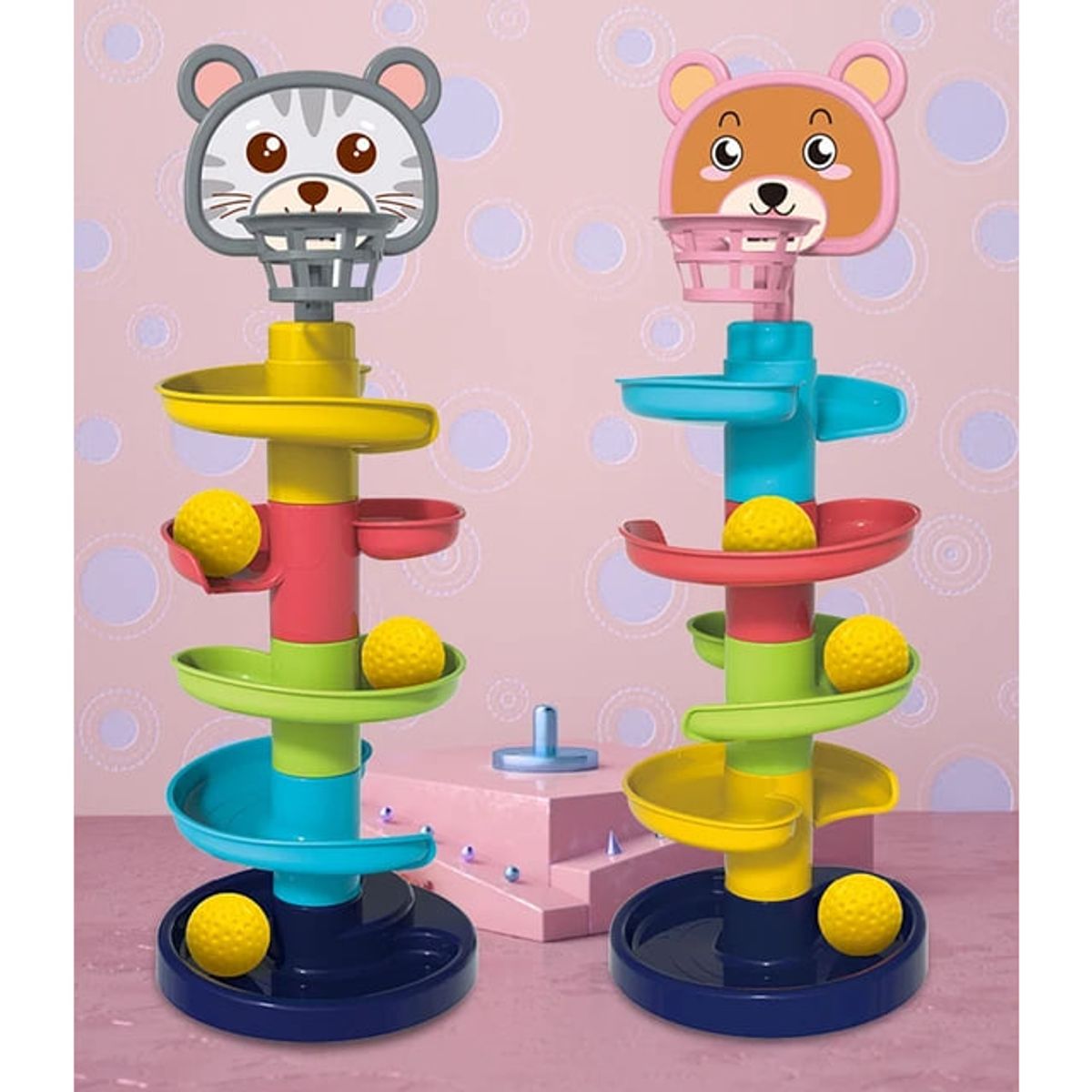 GENERICO - Juego Torre Tobogán De Pelotas Didáctico 5 Niveles