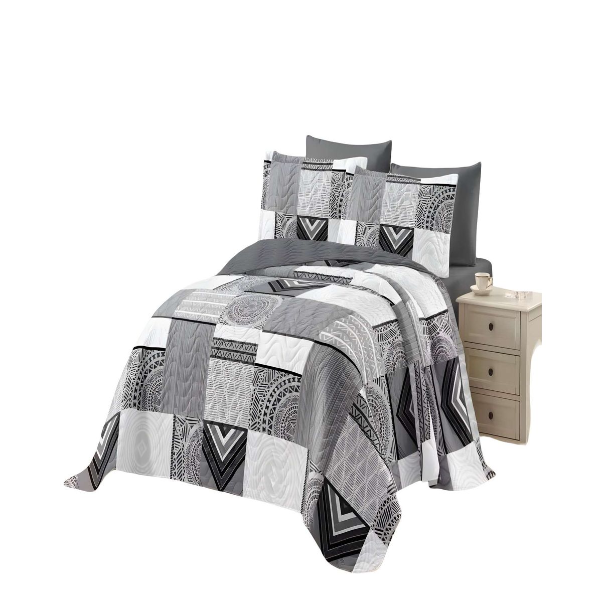 GENERICO - CUBRECAMA QUILT VERANO KING 250 X 270 CM 20