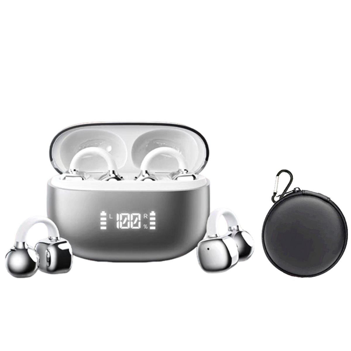 LENOVO - Audífonos Lenovo Clip Plus RS119 TWS  Bluetooth 6.0 - Blanco y estuche