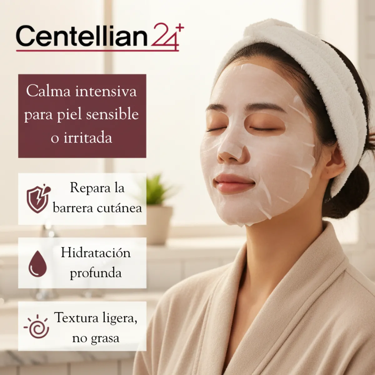 CENTELLIAN 24 - Mascarilla Calmante Hidratante Madeca Mask III 10 Unidades Centellian24