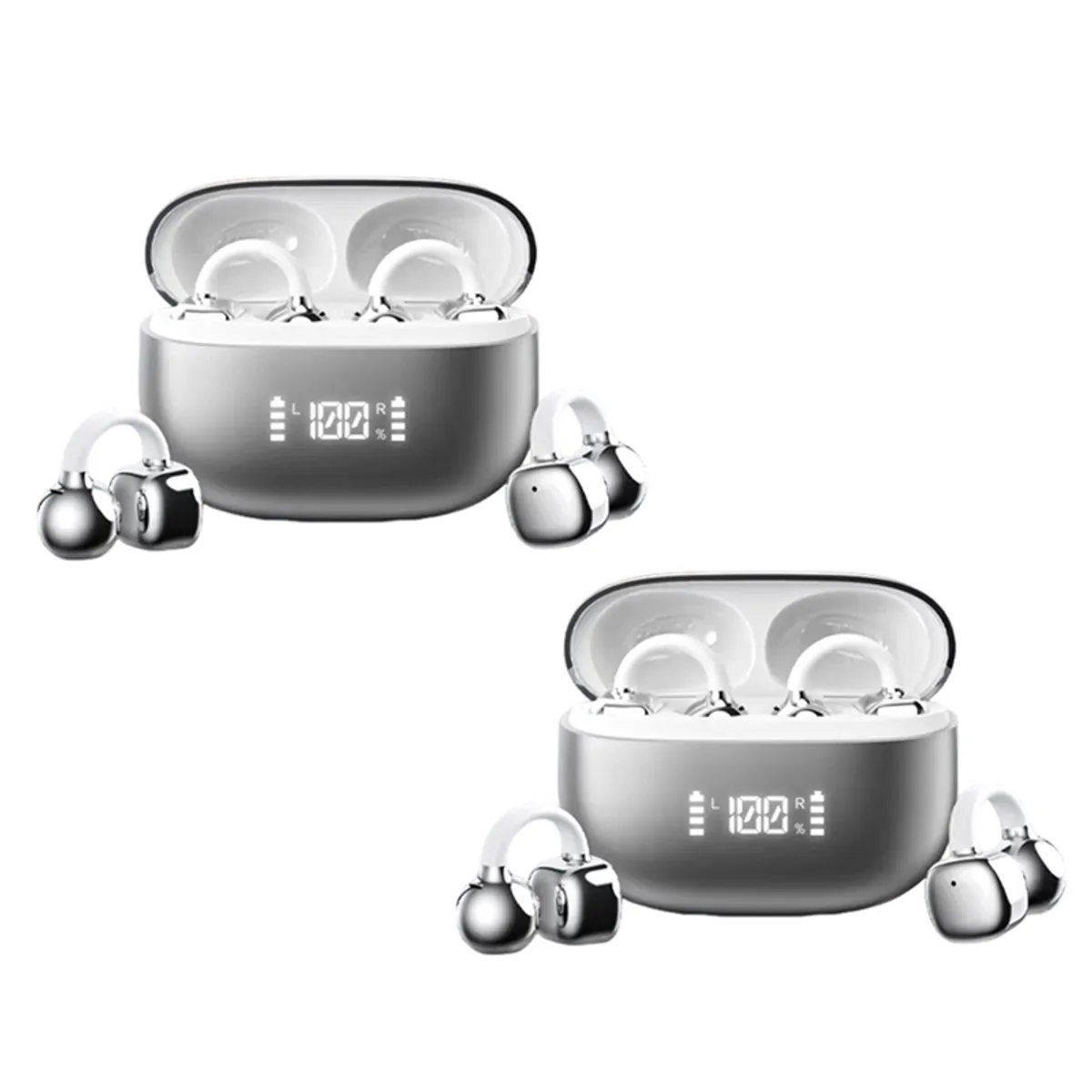 LENOVO - Set 2 De Audífonos Lenovo Clip Plus RS119 TWS  Bluetooth 6.0 - Blanco