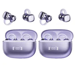 LENOVO - Set 2 De Audífonos Clip Plus RS119 TWS Bluetooth 6.0 -Morado