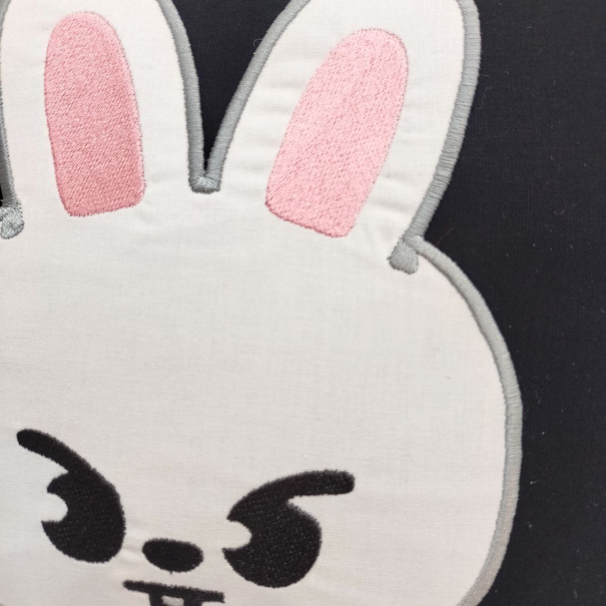 GENERICO - Cojín Bordado Stray Kids Lee Know  Skzoo Leebit (negro)