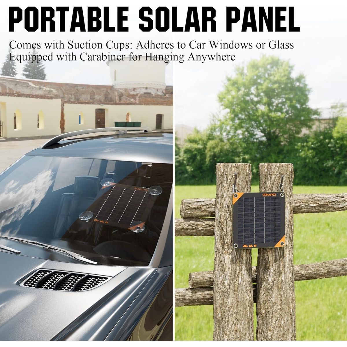 GENERICO - Panel Solar SUNAPEX 5W 12V Mantenedor de Batería con Controlador Integrado IP67