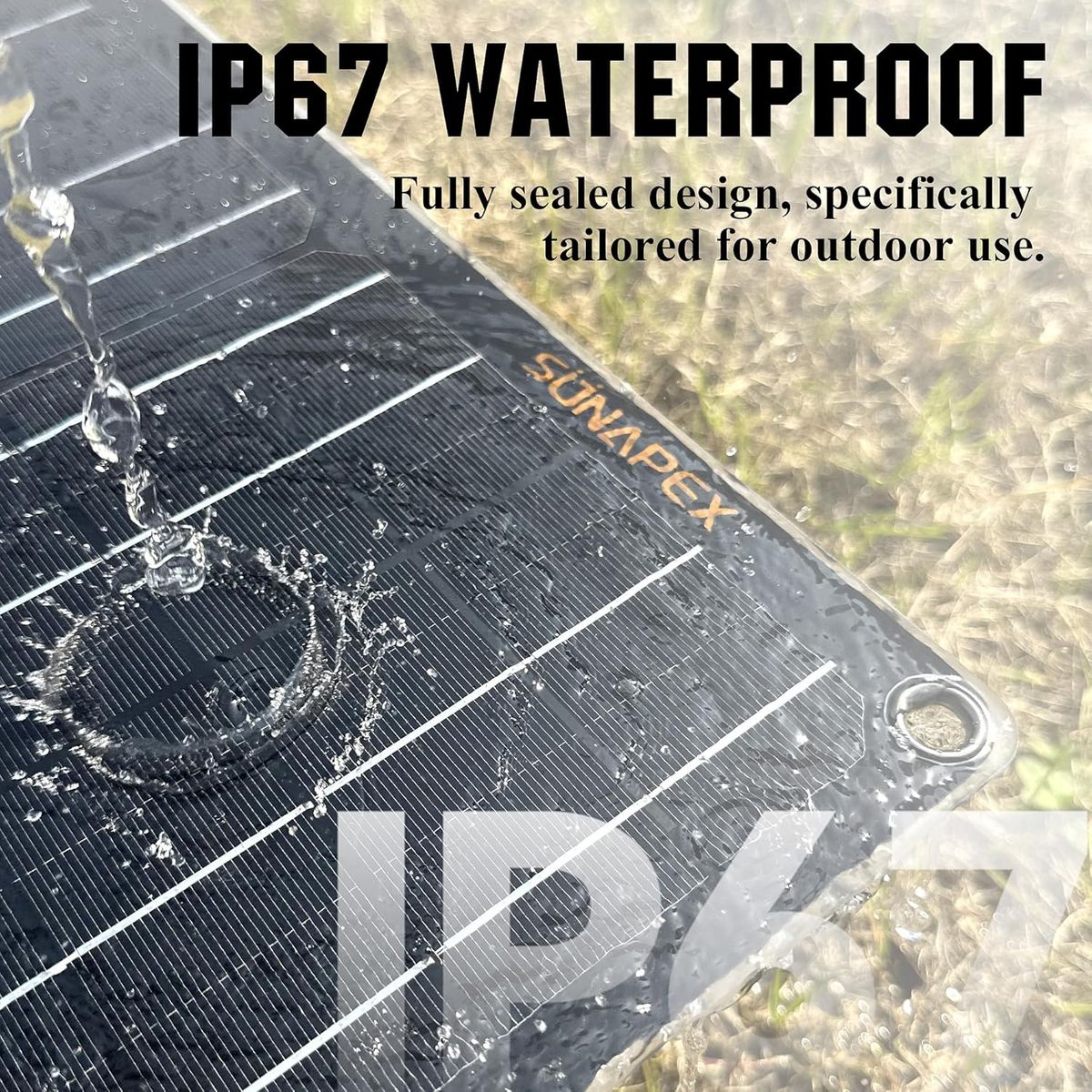 GENERICO - Panel Solar SUNAPEX 5W 12V Mantenedor de Batería con Controlador Integrado IP67