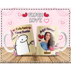 GENERICO - Taza Flork 11oz Personalizada con Foto y Nombre “Esta taza tiene dueña” Ella