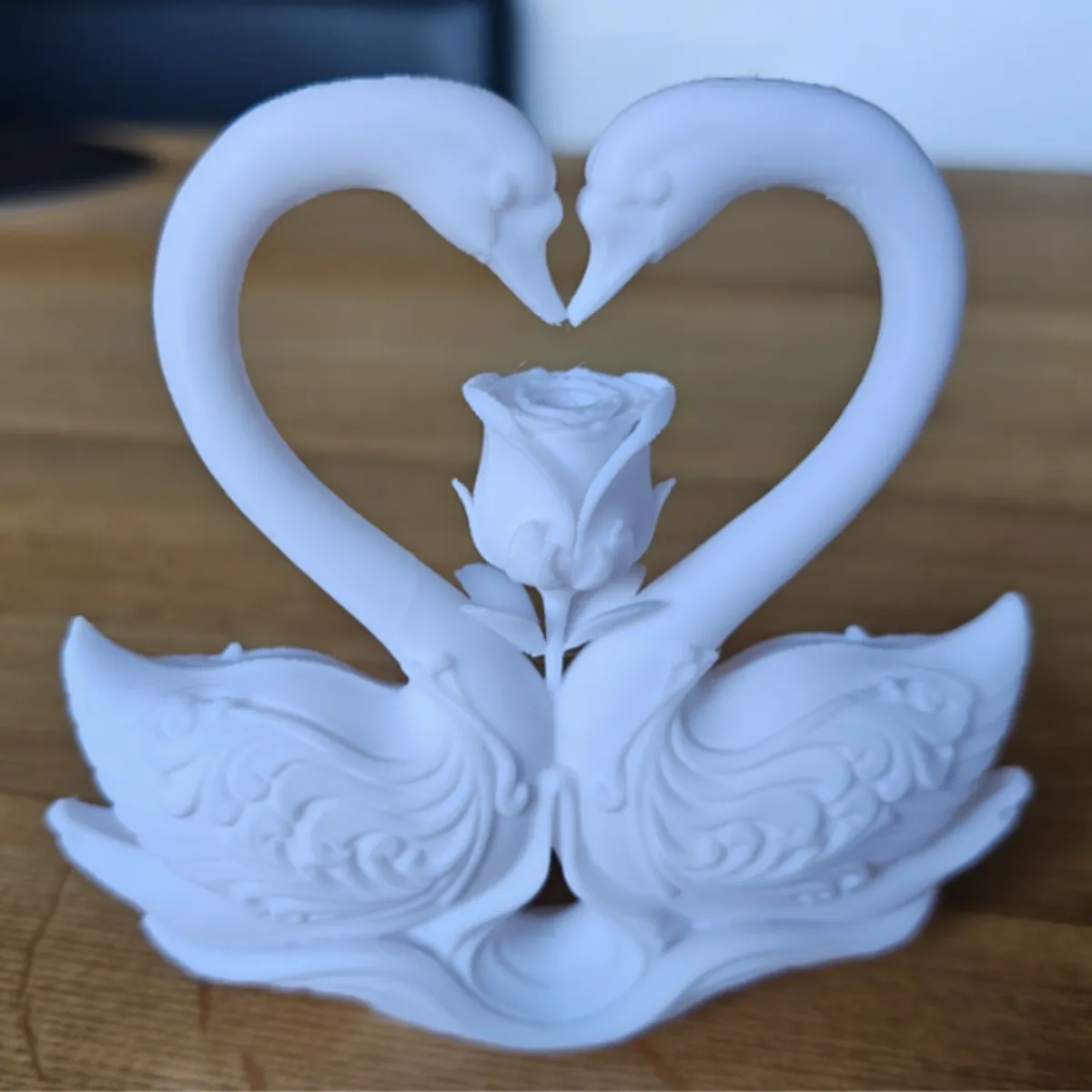 GENERICO - Escultura de Cisne & Rosa para San Valentín