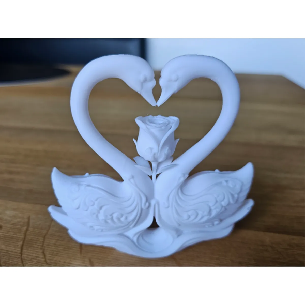 GENERICO - Escultura de Cisne & Rosa para San Valentín
