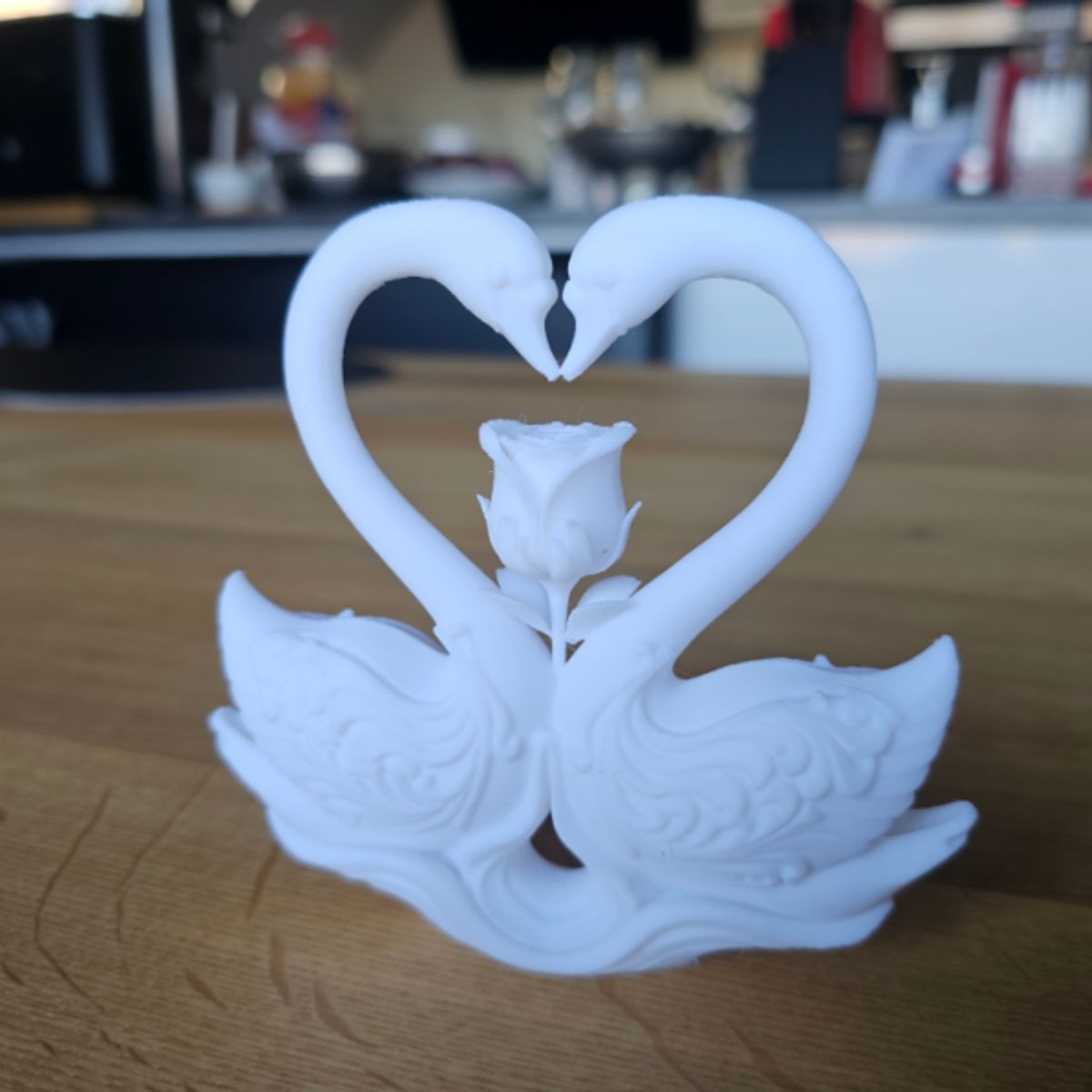 GENERICO - Escultura de Cisne & Rosa para San Valentín
