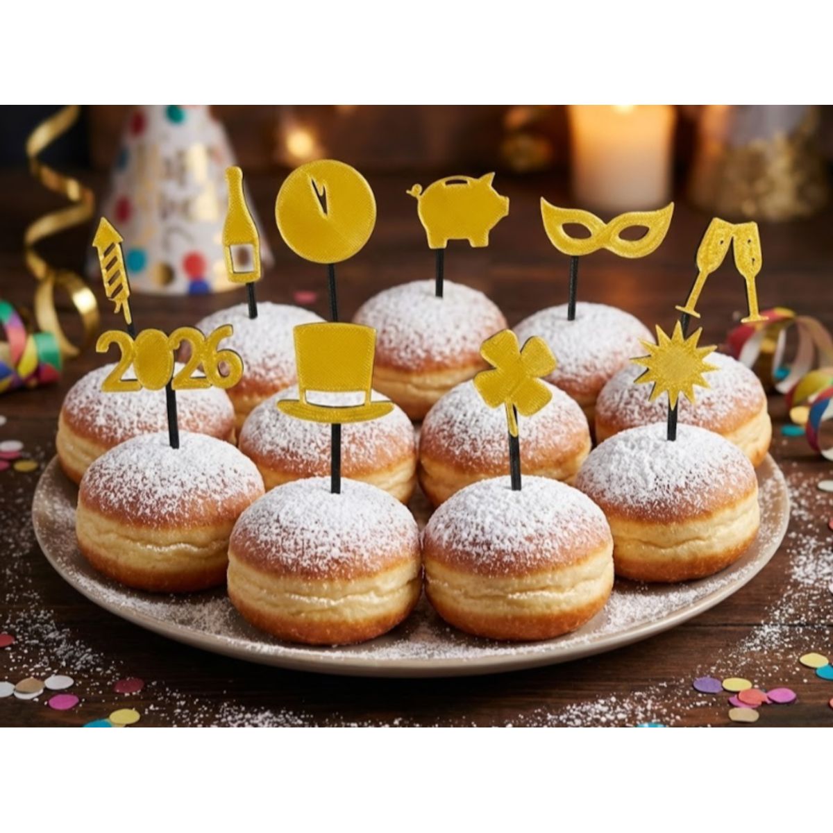 GENERICO - Juego de decoración para año nuevo