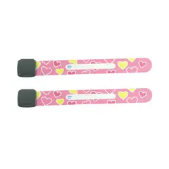 GENERICO - 2 Pulsera ID para niños reutilizable SOS - Rosa - Corazones