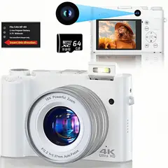RENVMEXY - Cámara 4K DC218L Doble Lente Profesional + 64GB GRATIS