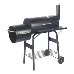 GENERICO - Parrilla a carbón + horno y ruedas 93x30x102 cm