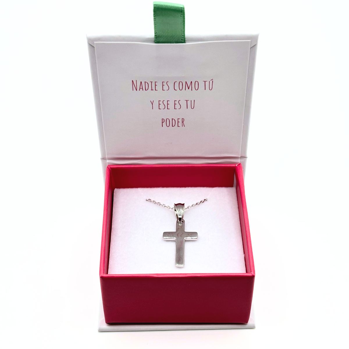 TIANA JOYAS - Collar Religioso con Cruz plana en Plata 925
