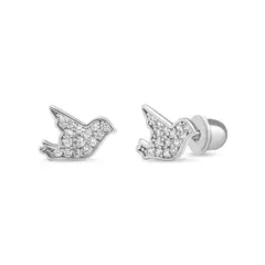 TIANA JOYAS - Aro de Paloma con Circones Plata 925