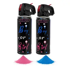 PASTELERIUSCL - Set 2 Extintor Humo Revelación De Genero Cañón Spray Color extintor revelación genero