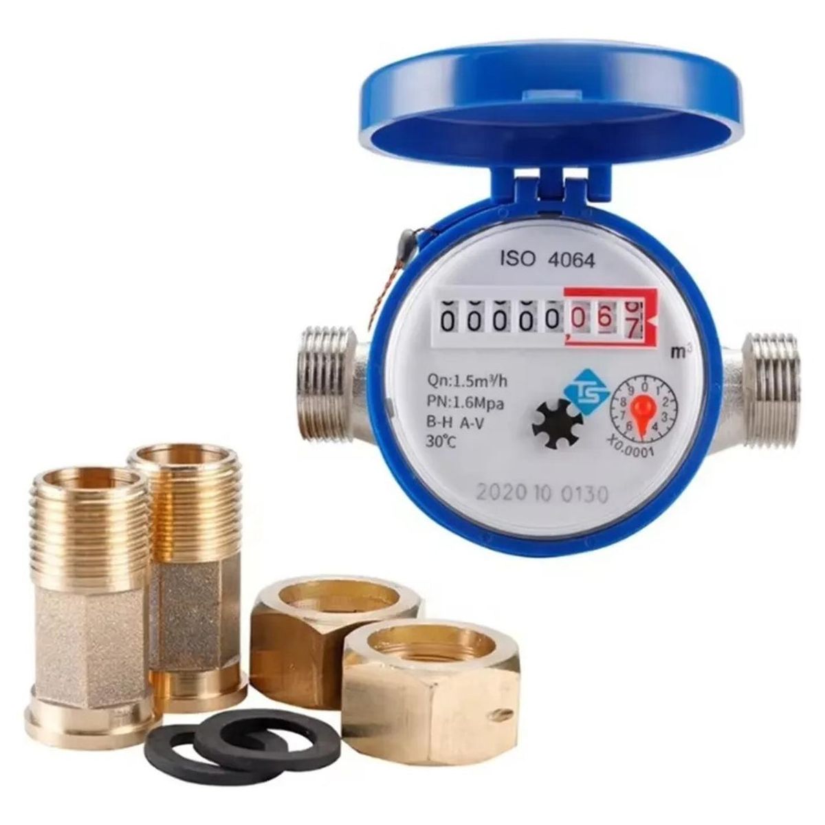 GENERICO - Medidor de Flujo agua fría 1/2 Pulgada 15mm Jardín y Hogar