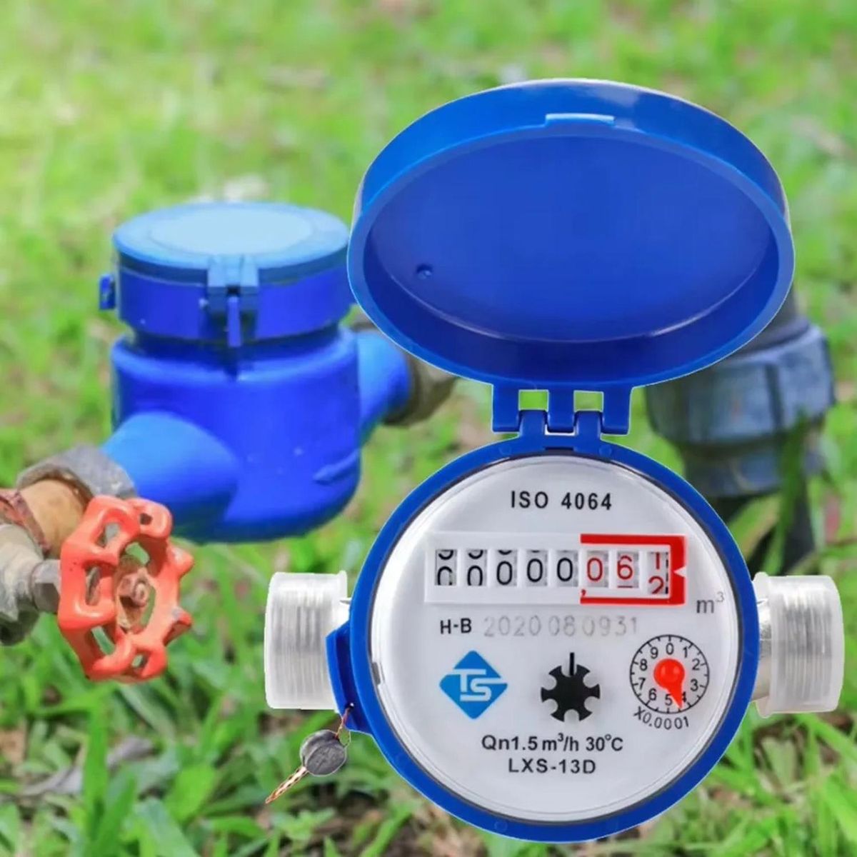 GENERICO - Medidor de Flujo agua fría 1/2 Pulgada 15mm Jardín y Hogar