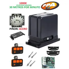 GENERICO - KIT MOTOR PORTON CORREDERA CUBE 1000 ACERO JET FLEX PPA