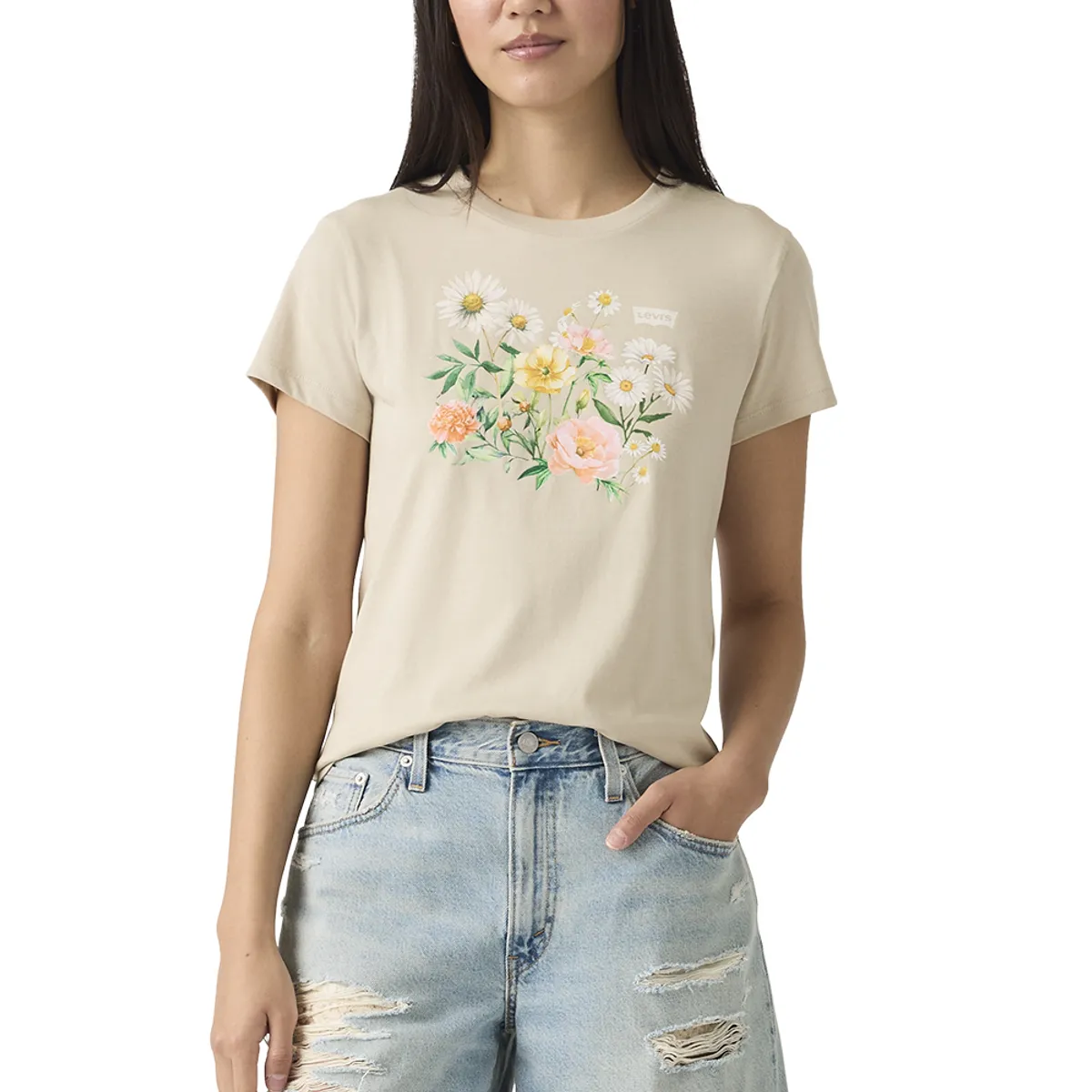 LEVIS - Polera Mujer The Perfect Tee Gris Levis