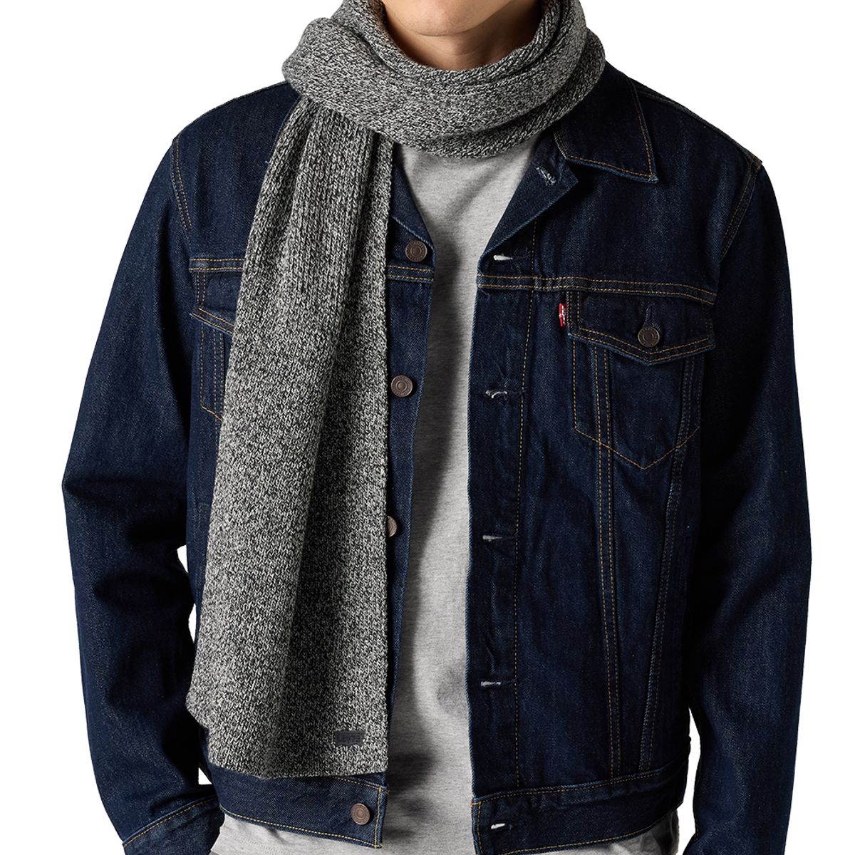 LEVIS - Bufanda Hombre Mens Holiday Negro Levis