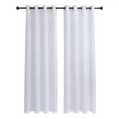 OKAY - Visillo Hecha Velo Lino Liso 2 Paños