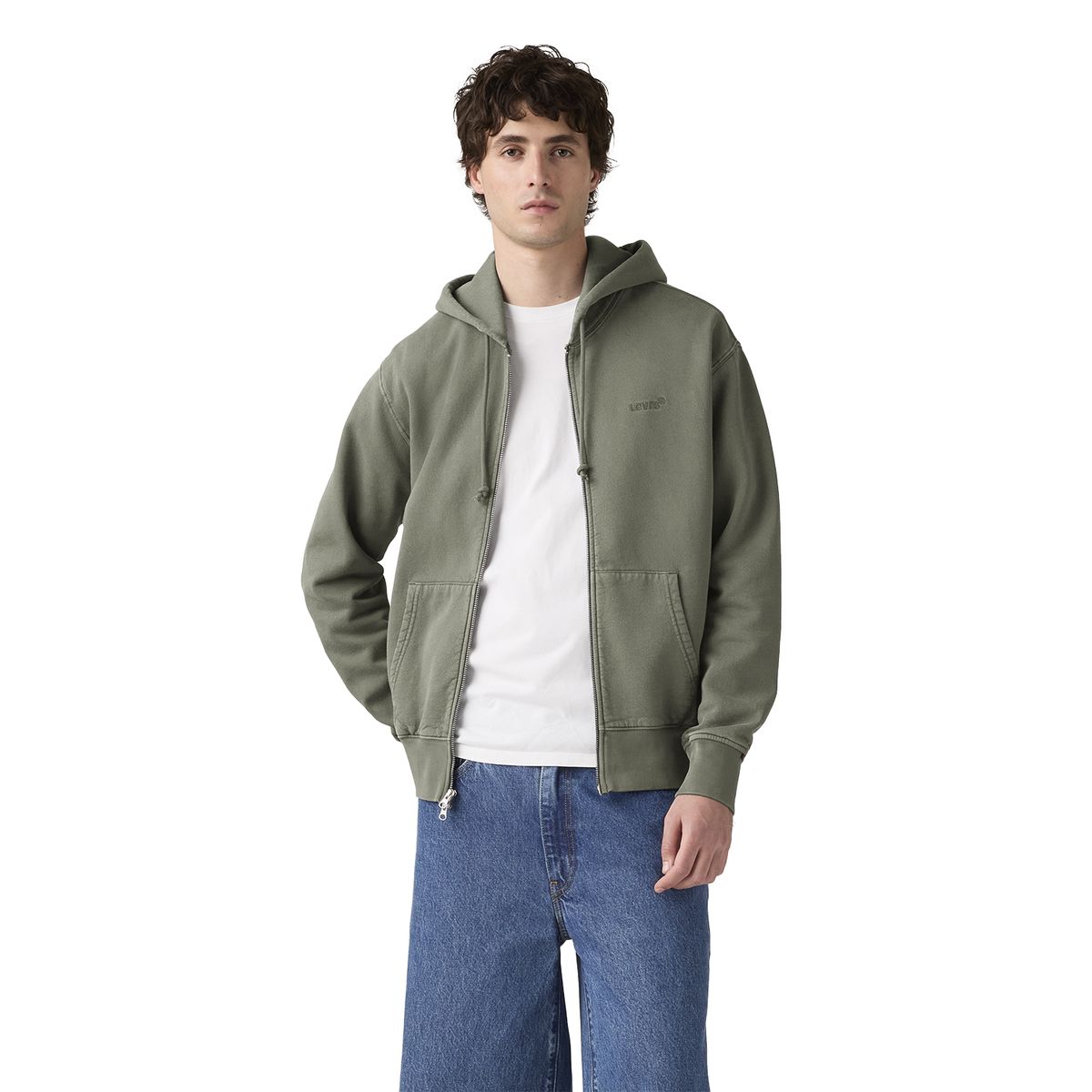 LEVIS - Polerón Hombre Authentic Full Zip Verde Levis