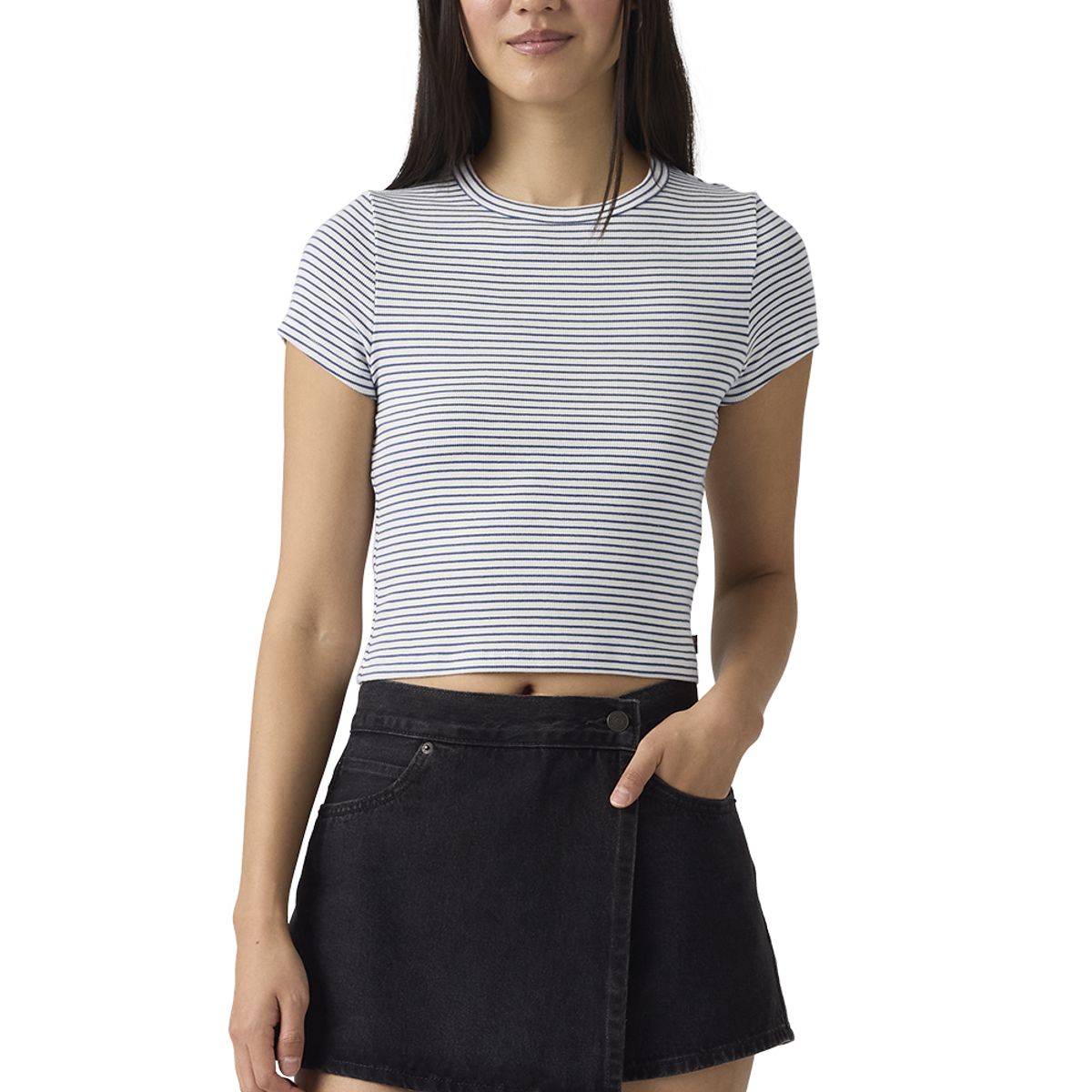 LEVIS - Polera Mujer Hayes Cropped Tee Blanco Levis