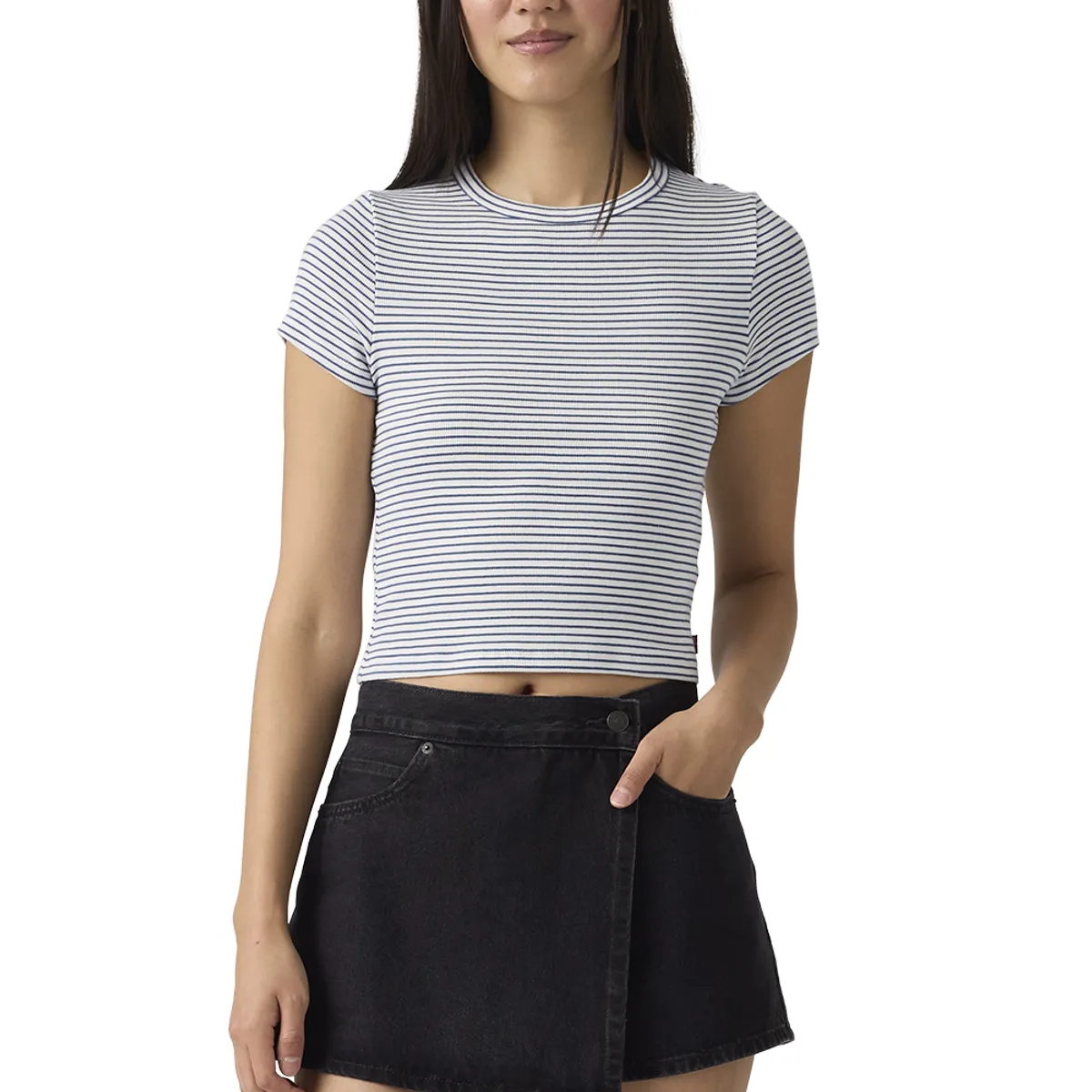 LEVIS - Polera Mujer Hayes Cropped Tee Blanco Levis